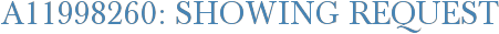A11998260: Showing Request