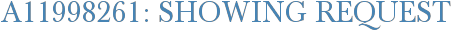 A11998261: Showing Request