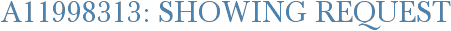 A11998313: Showing Request