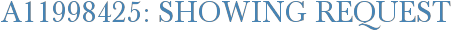 A11998425: Showing Request