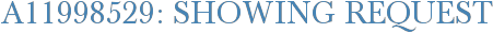 A11998529: Showing Request