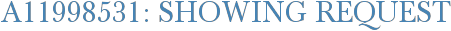 A11998531: Showing Request