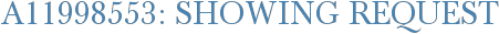 A11998553: Showing Request