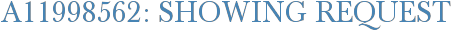 A11998562: Showing Request