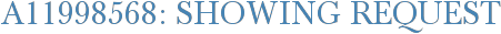 A11998568: Showing Request