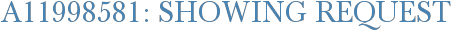 A11998581: Showing Request