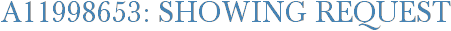 A11998653: Showing Request