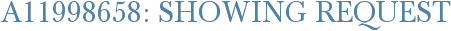 A11998658: Showing Request