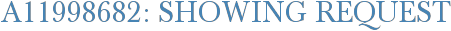 A11998682: Showing Request