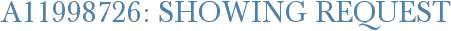 A11998726: Showing Request