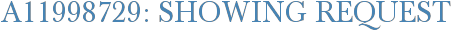 A11998729: Showing Request