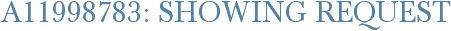 A11998783: Showing Request