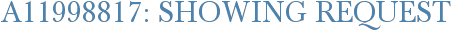 A11998817: Showing Request