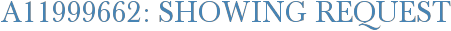 A11999662: Showing Request