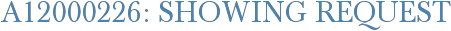A12000226: Showing Request