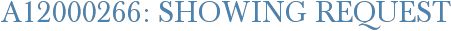 A12000266: Showing Request