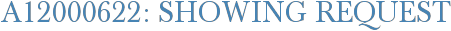 A12000622: Showing Request