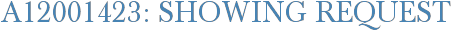 A12001423: Showing Request