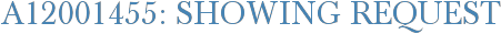 A12001455: Showing Request
