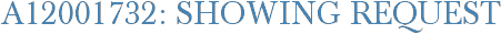 A12001732: Showing Request