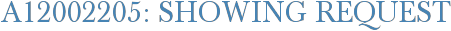 A12002205: Showing Request