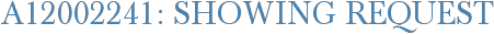 A12002241: Showing Request