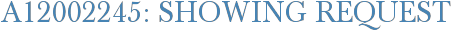 A12002245: Showing Request