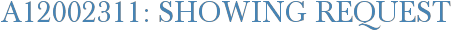 A12002311: Showing Request