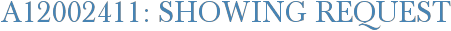 A12002411: Showing Request