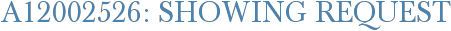 A12002526: Showing Request