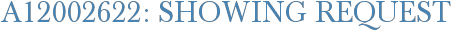 A12002622: Showing Request