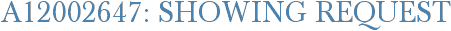 A12002647: Showing Request