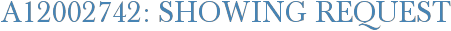 A12002742: Showing Request