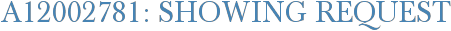 A12002781: Showing Request
