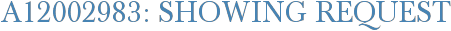A12002983: Showing Request
