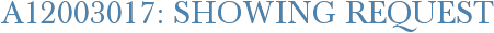 A12003017: Showing Request