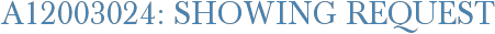 A12003024: Showing Request