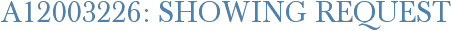 A12003226: Showing Request