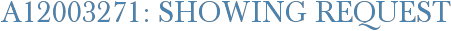 A12003271: Showing Request