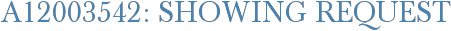 A12003542: Showing Request