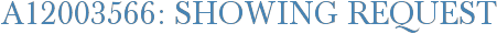 A12003566: Showing Request
