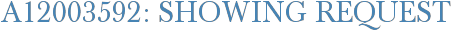 A12003592: Showing Request