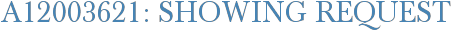 A12003621: Showing Request