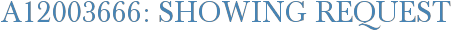 A12003666: Showing Request