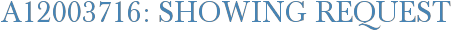 A12003716: Showing Request
