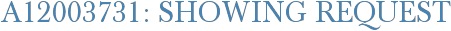 A12003731: Showing Request
