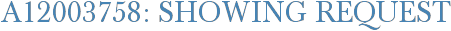 A12003758: Showing Request