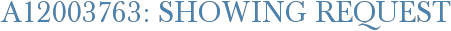A12003763: Showing Request