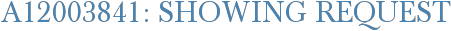 A12003841: Showing Request