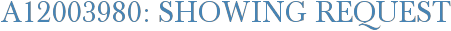 A12003980: Showing Request